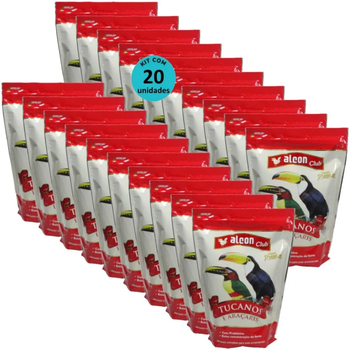 ALCON CLUB TUCANOS E ARAÇARIS 450G SUPER PREMIUM KIT COM 20