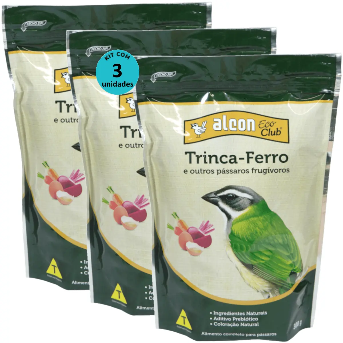 ALCON ECO CLUB TRINCA-FERRO 300G KIT COM 3