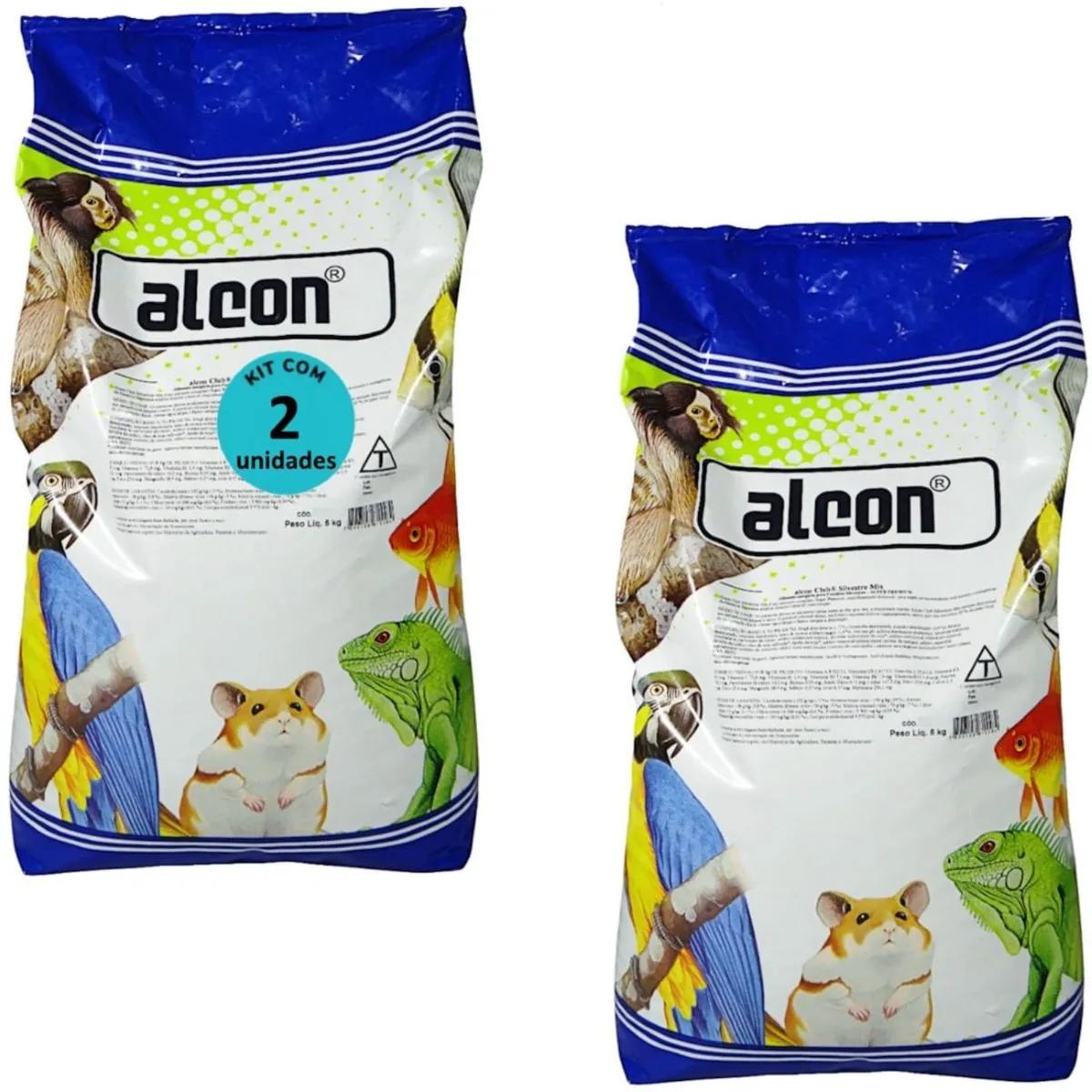 ALCON CLUB SILVESTRE MIX 5KG KIT COM 2 - ALCON CLUB SILVESTRE MIX 5KG PARA PÁSSAROS SILVESTRES KIT C