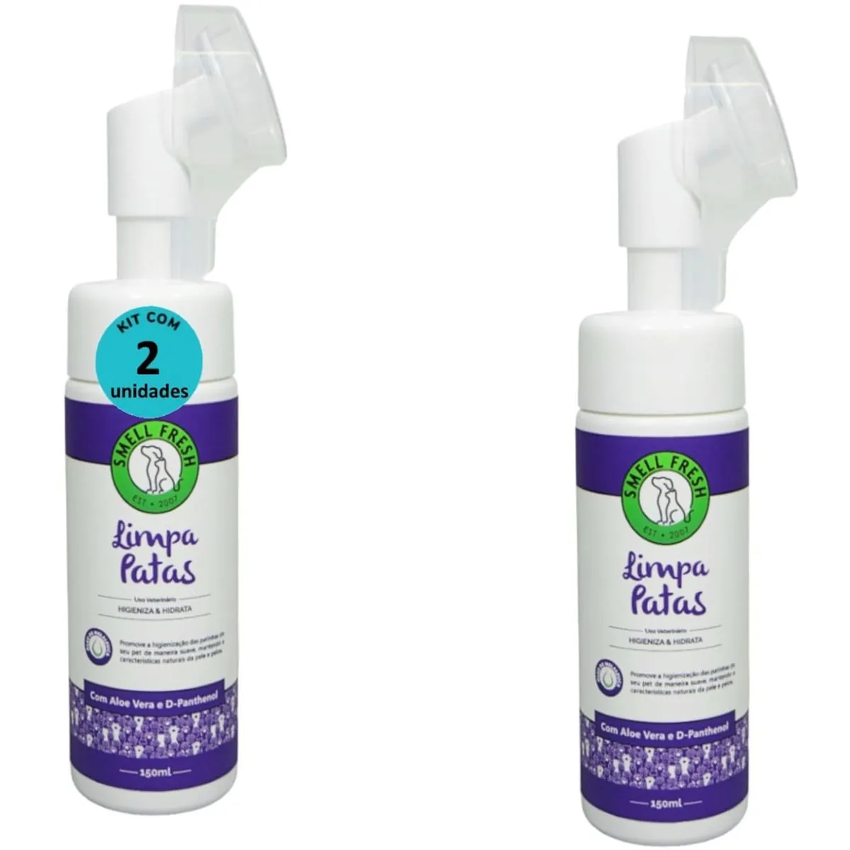 LIMPA PATAS 150ML HIGIENIZA E HIDRATA SMELL FRESH KIT COM 2