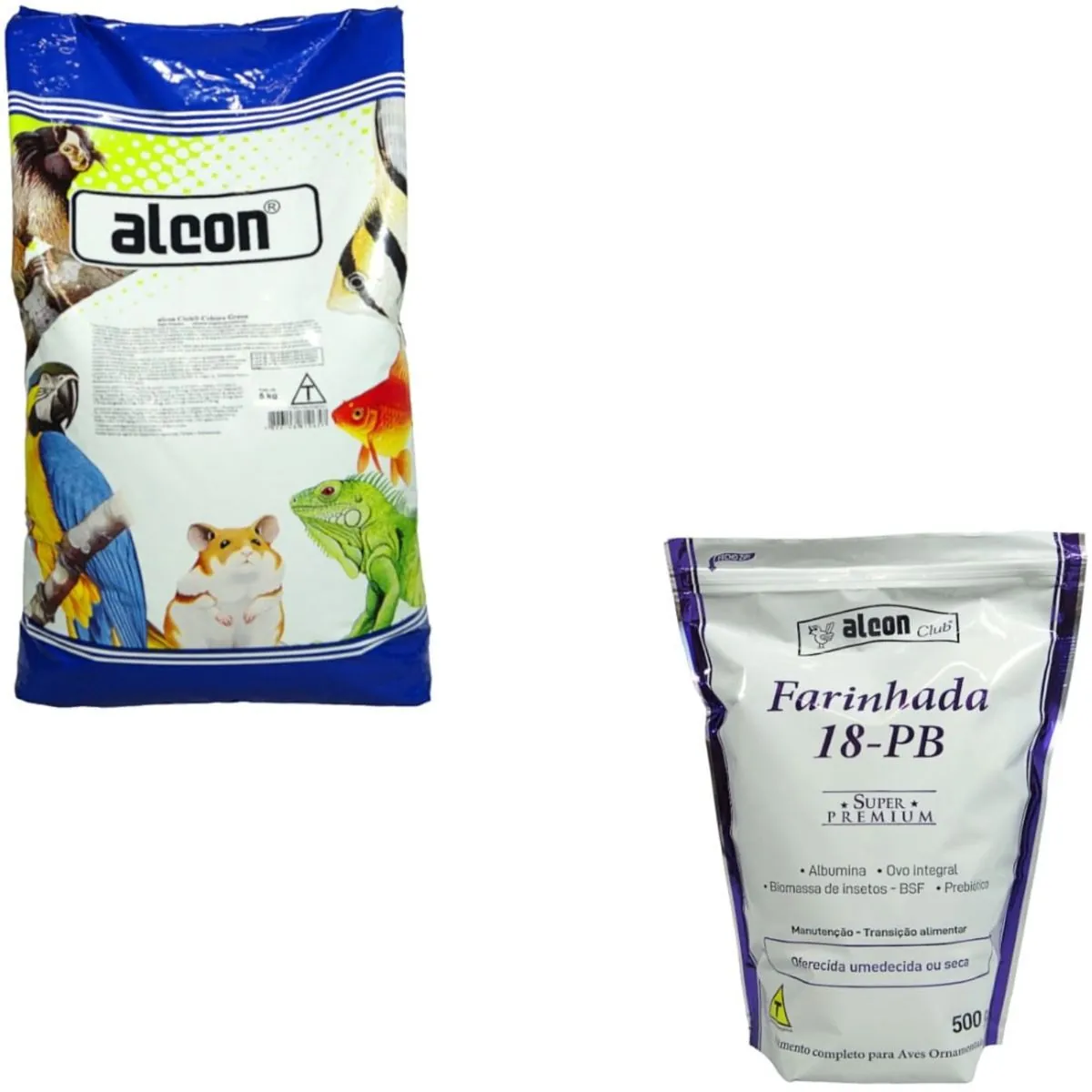 ALCON CLUB COLEIRO GREEN 5KG + ALCON CLUB FARINHADA 18-PB 500G