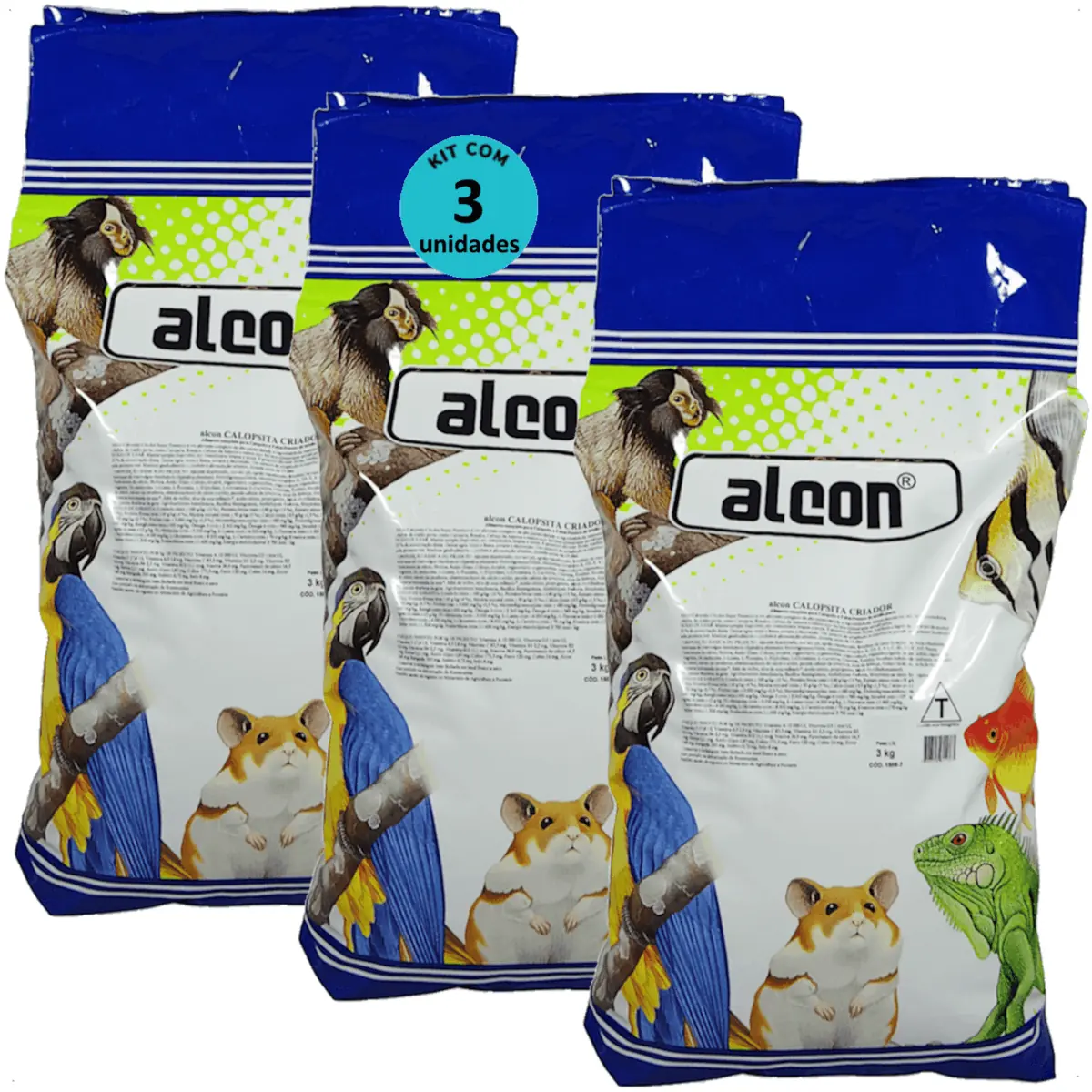 ALCON CALOPSITA CRIADOR 3KG KIT COM 3