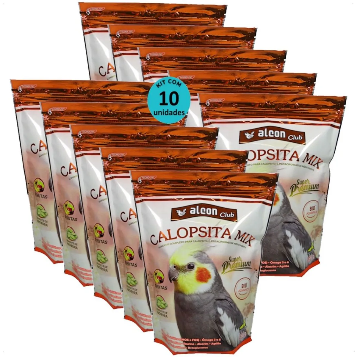 ALCON CLUB CALOPSITA MIX 550G KIT COM 10