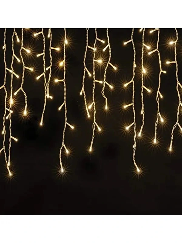 Cascata 200led Bco 5m Quente Fio Bco 1un 1x1un