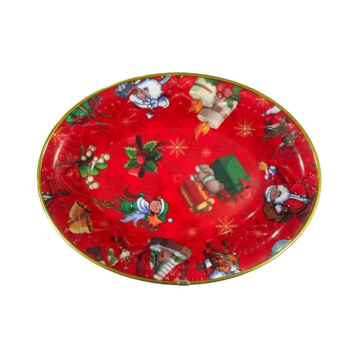 Bandeja Plastica 27x36cm Est Natal Mod1 1un