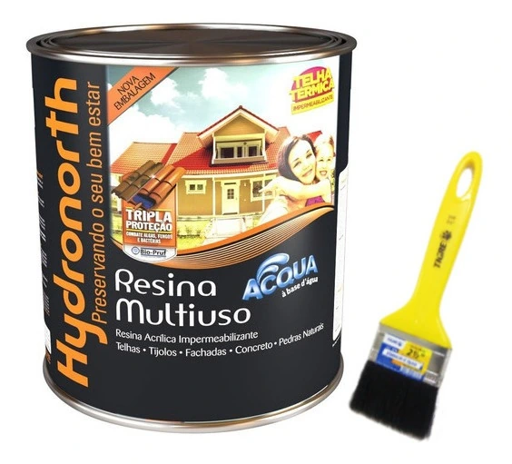 Resina Acrílica Acqua 3,6l Hydronorth + Trincha Média 519