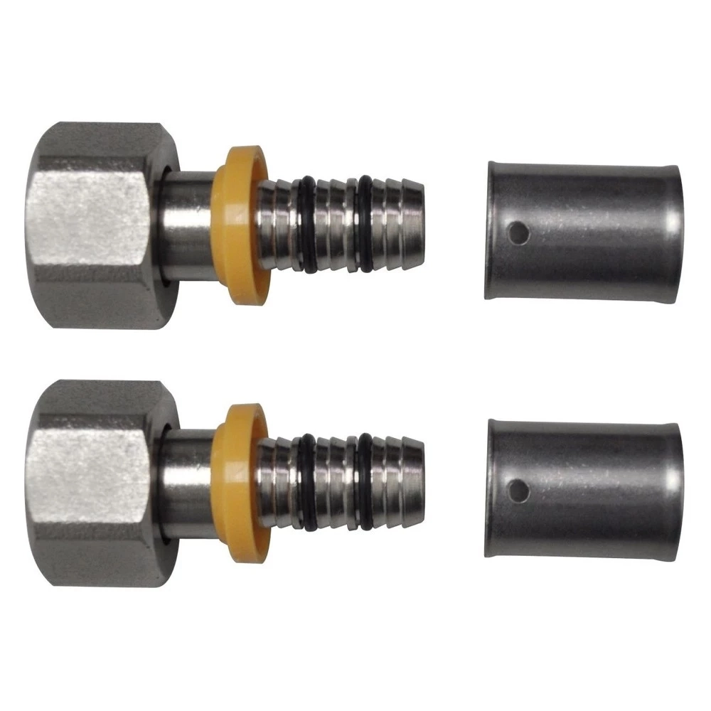 Kit 2 Conexão Rosca Móvel 1/2 P/ Gás 16mm Pex Multicamadas