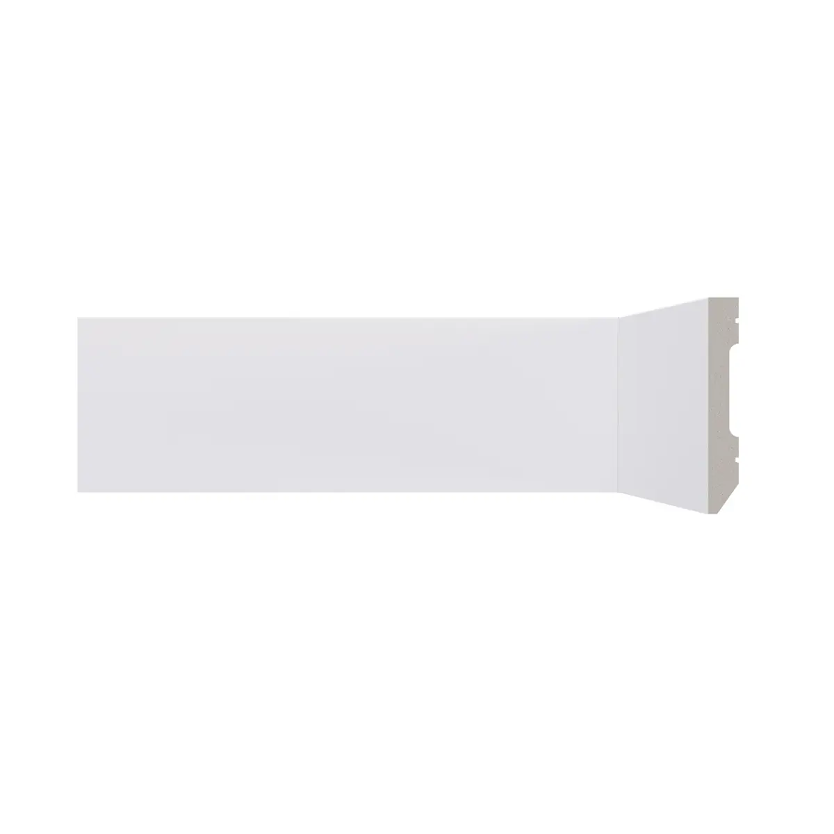 Rodapé De Poliestireno 07cm Liso Branco 2m - Santa Luzia