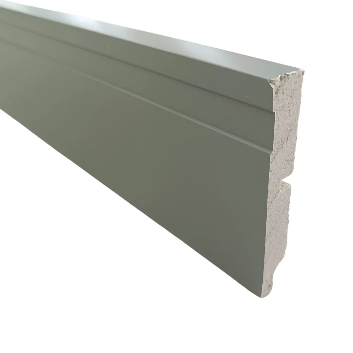 Rodapé 10cm Poliestireno Frisado Cinza Glacial 457 Santa Luzia - 2,4 Metros