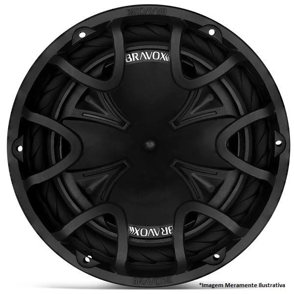 Subwoofer Black BK12D2 12 Pol. 350W Rms Bobina Dupla 2 Ohms - BRAVOX 97011090