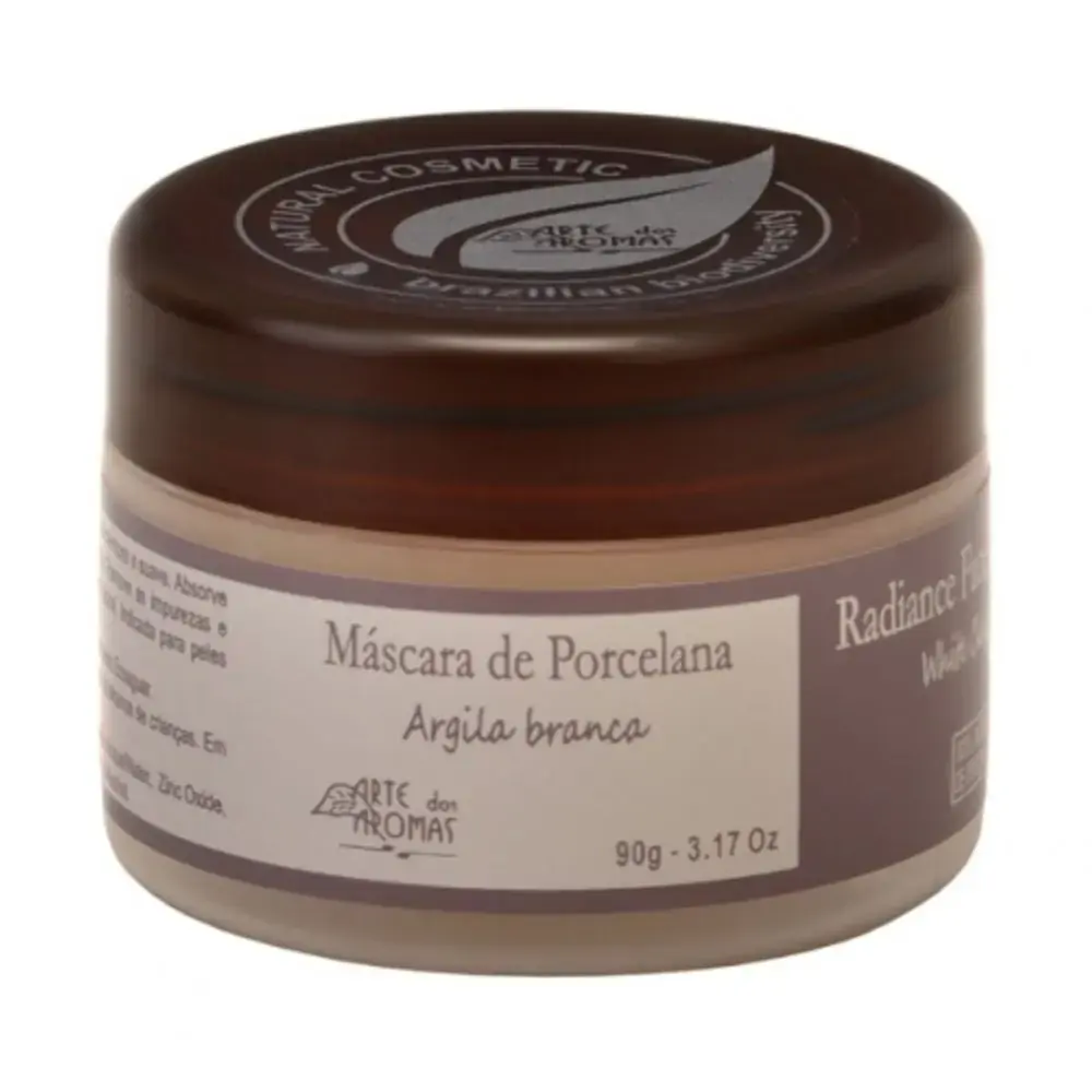 Mascara De Porcelana Argila Branca Argiloterapia 90g Fitoterápicos