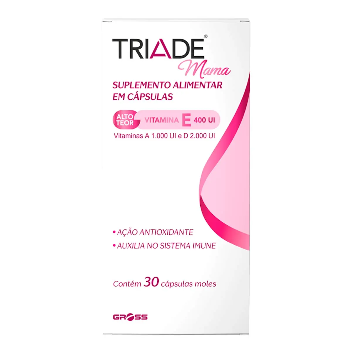 Suplemento Vitamínico Tríade Mama Gross 30 Cápsulas