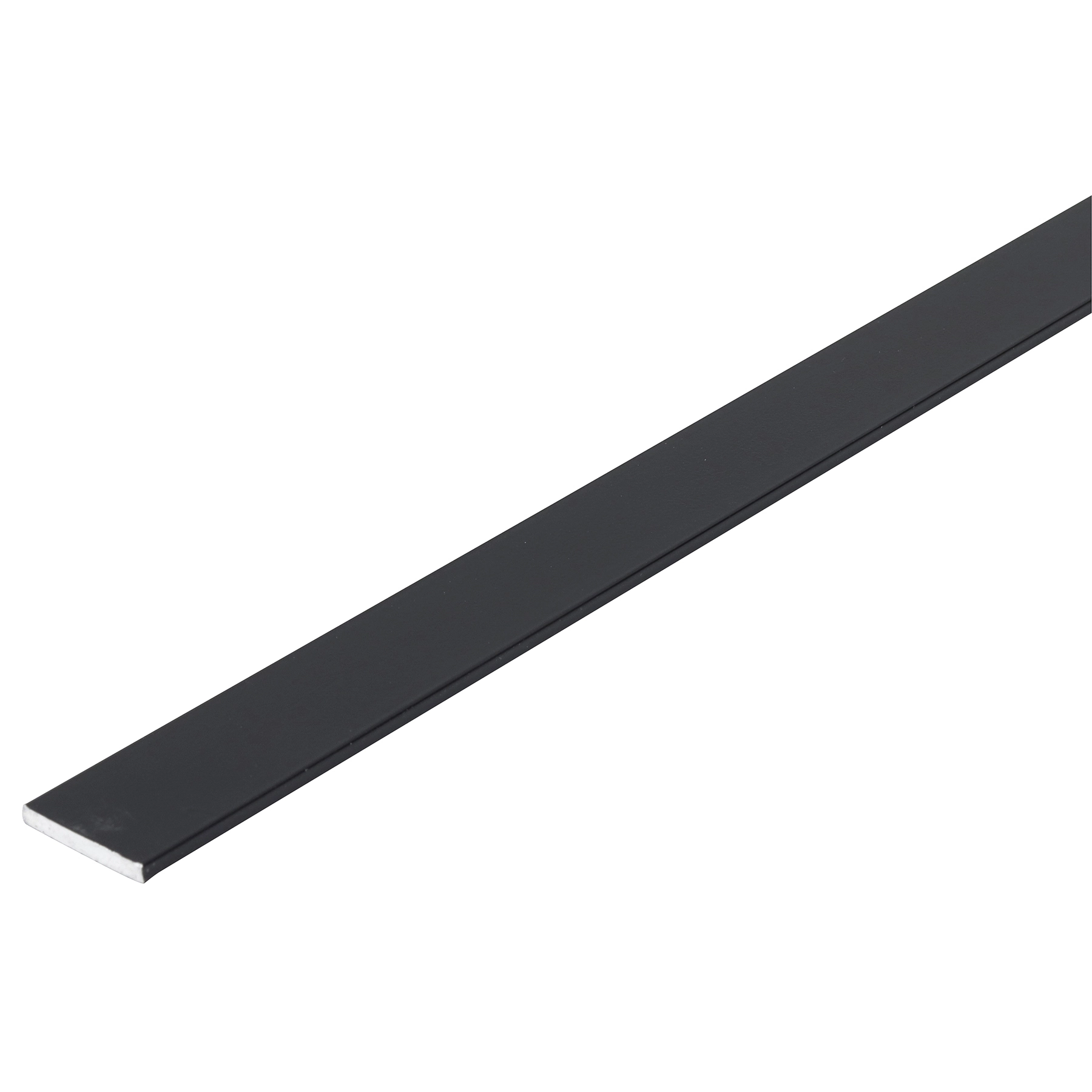 Perfil Barra Chata Retangular Alumínio 1m x 25,4mm Preto Fosco Decal