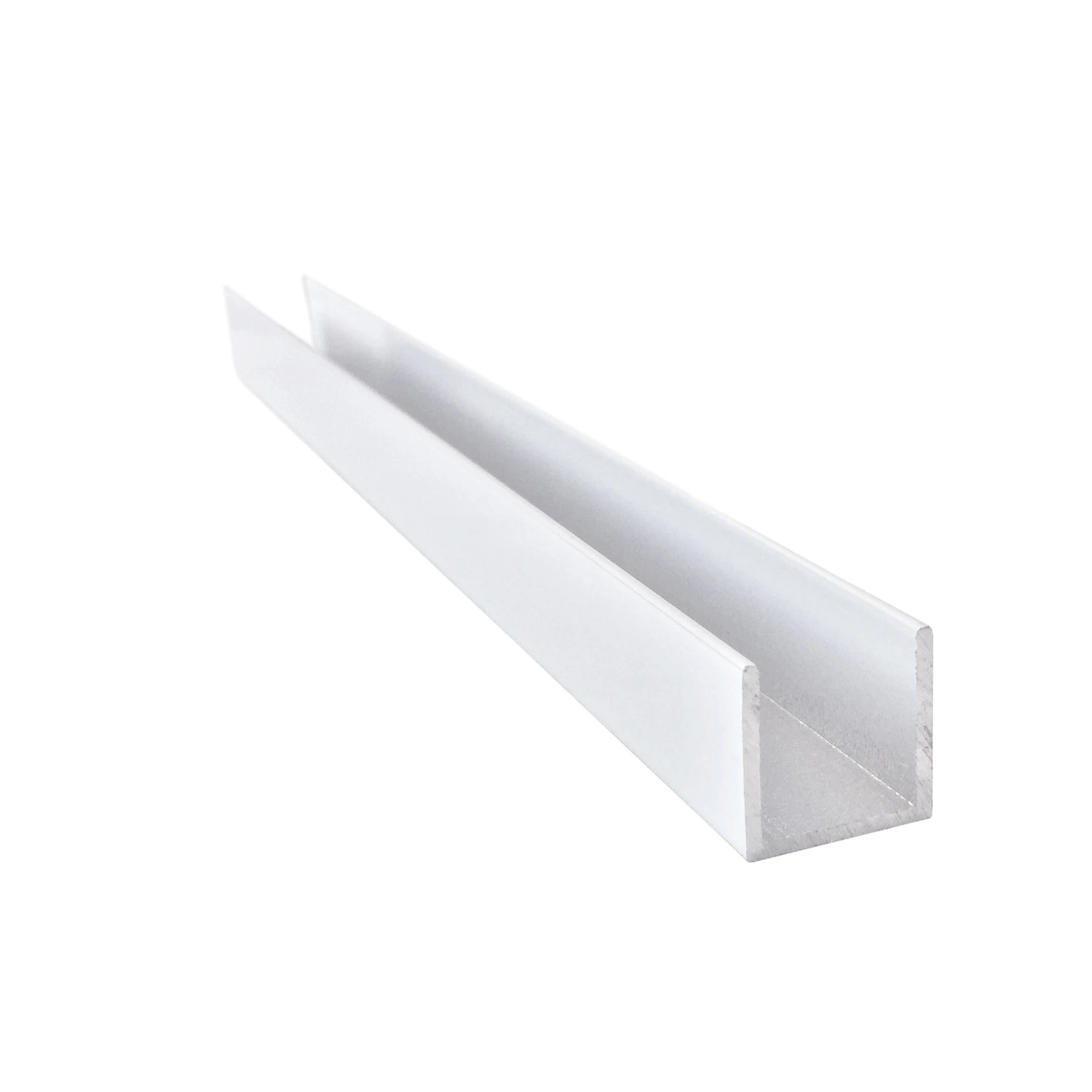 Perfil Abas Iguais U Alumínio 1m x 12,7mm Branco Decal