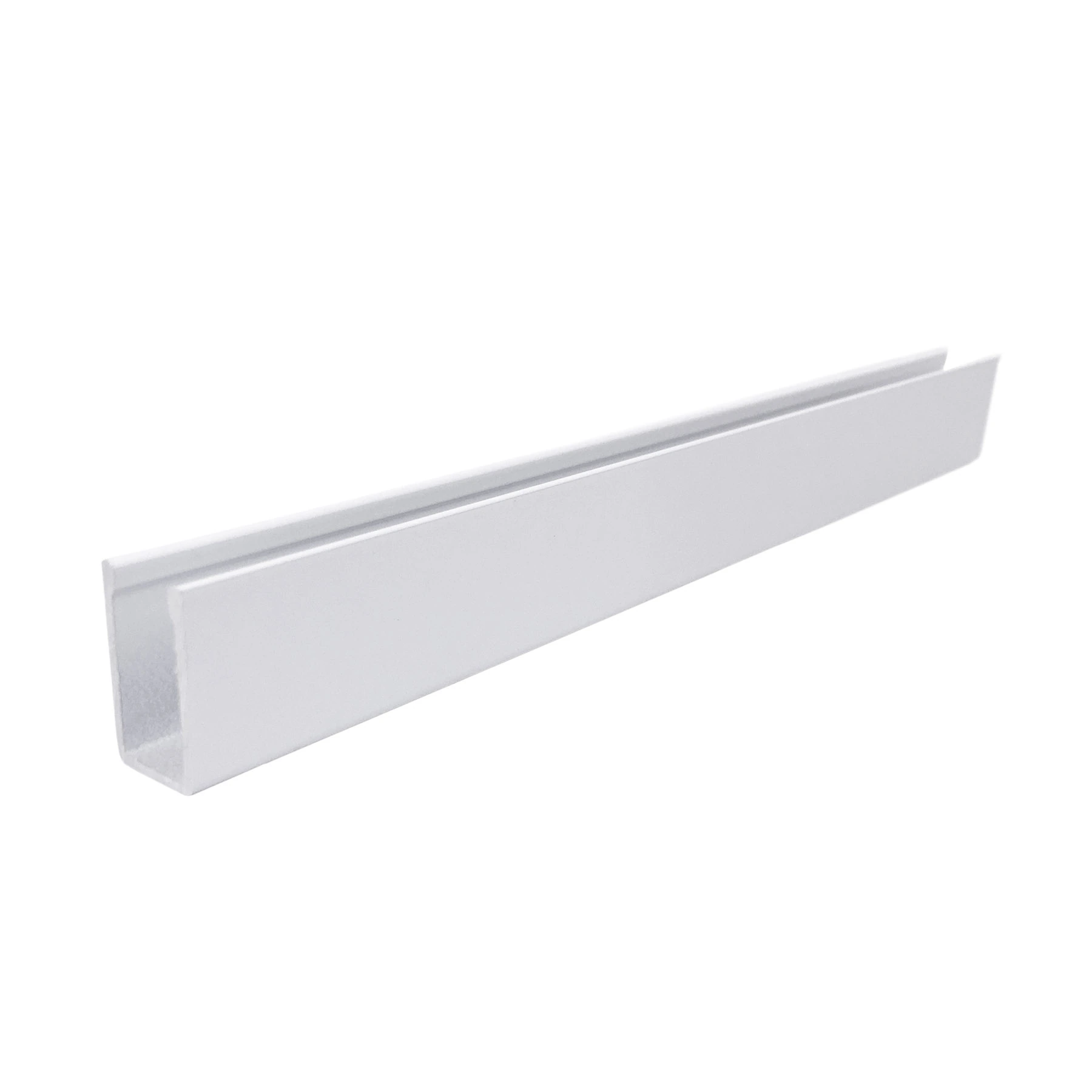 Perfil Abas Desiguais U Alumínio 1m x 9,5mm Branco Decal