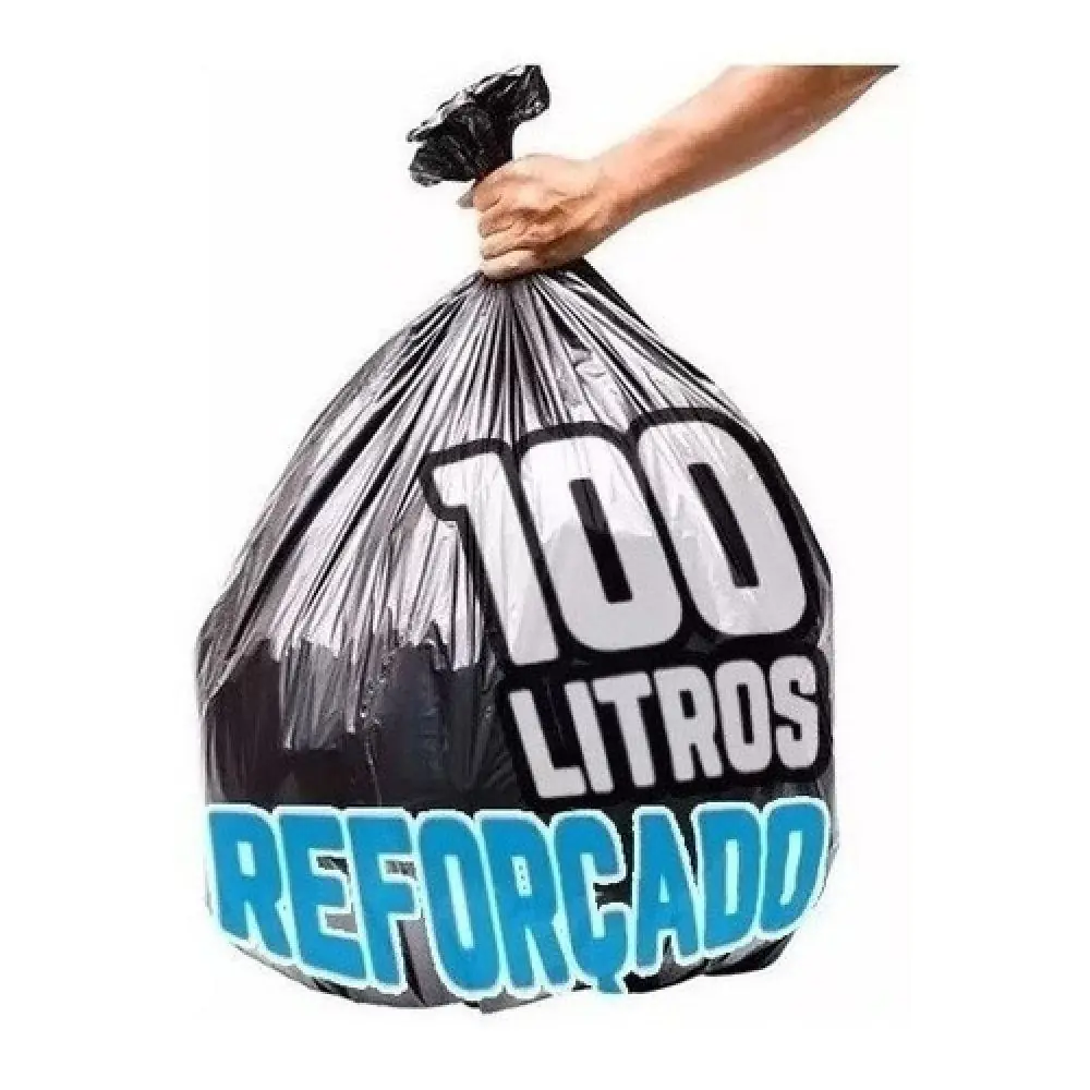 Saco De Lixo 100l 100 Un Preto Aprox 4,100 Kg