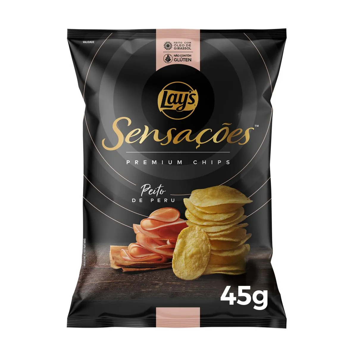 Batata Frita Elma Chips Ondulado Peito de Peru Sensações 45g