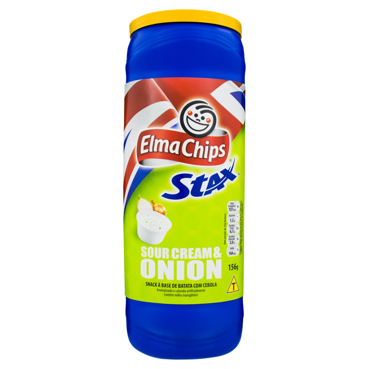 Snack de Batata Cebola Elma Chips Stax Pote 156g