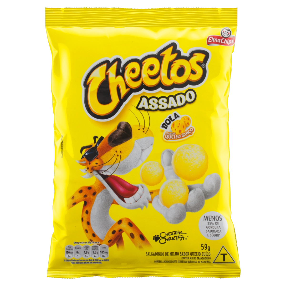 Salgadinho De Milho De Queijo Suíço Elma Chips Cheetos Pacote 59g