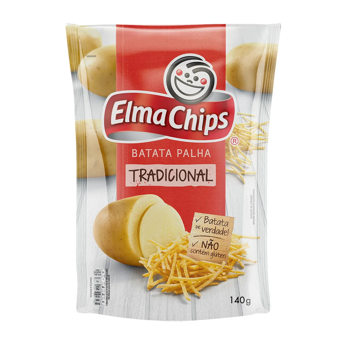 Batata Palha Tradicional Elma Chips Pacote 140g
