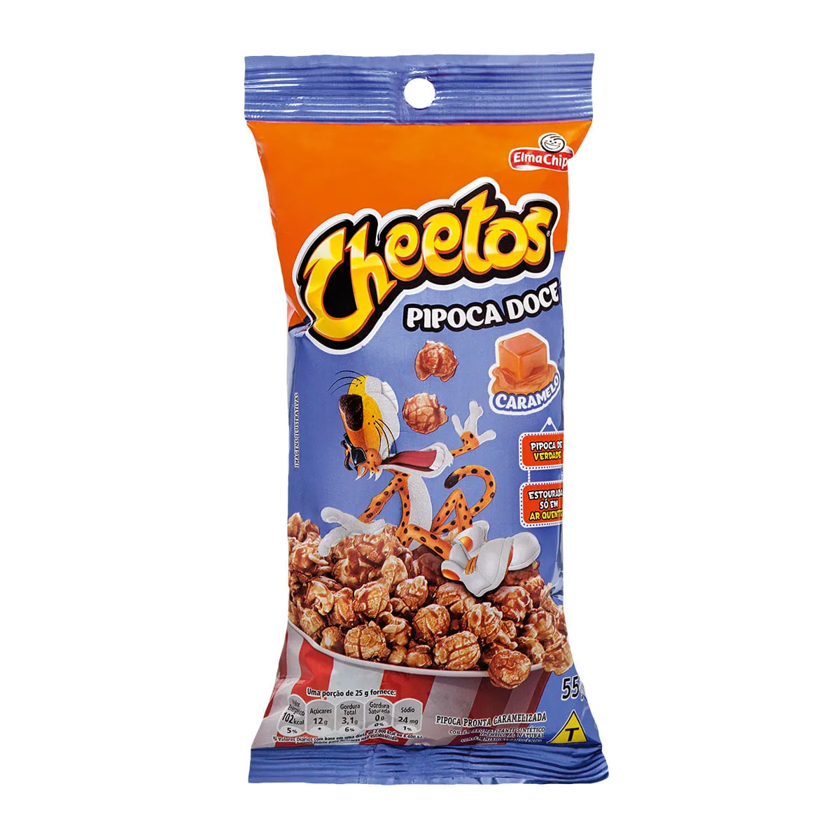 Pipoca Pronta Doce Caramelizada Elma Chips Cheetos Pacote 55g