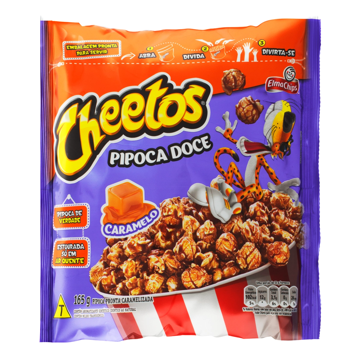 Pipoca Pronta Doce Caramelizada Elma Chips Cheetos Pacote 165g