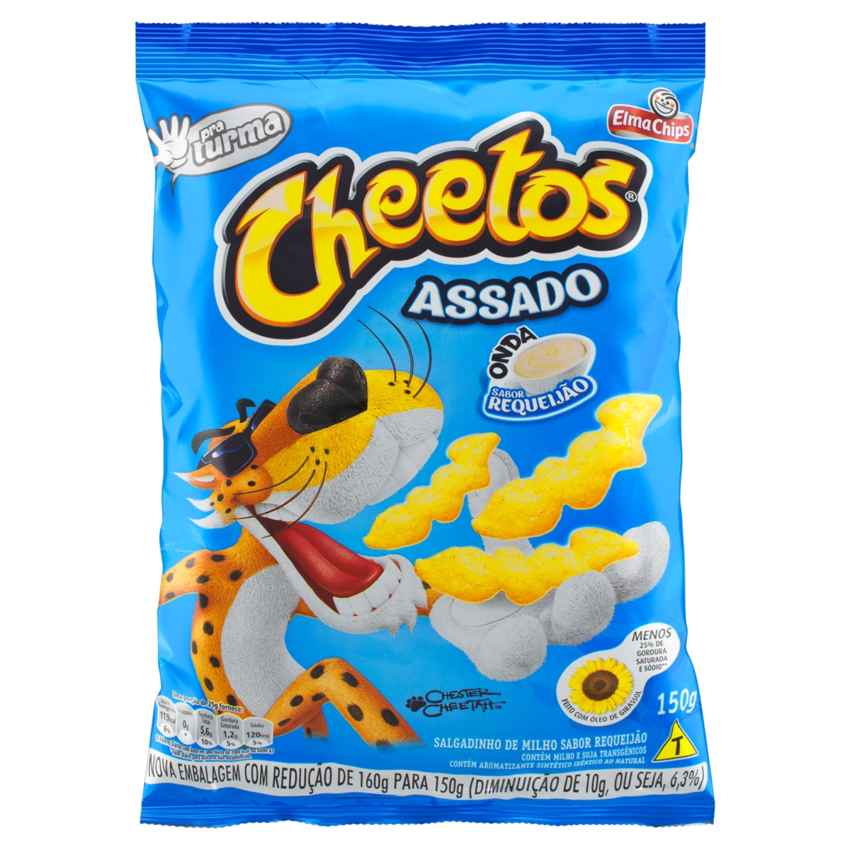 Salgadinho De Milho Onda Requeijão Elma Chips Cheetos Pacote 150g