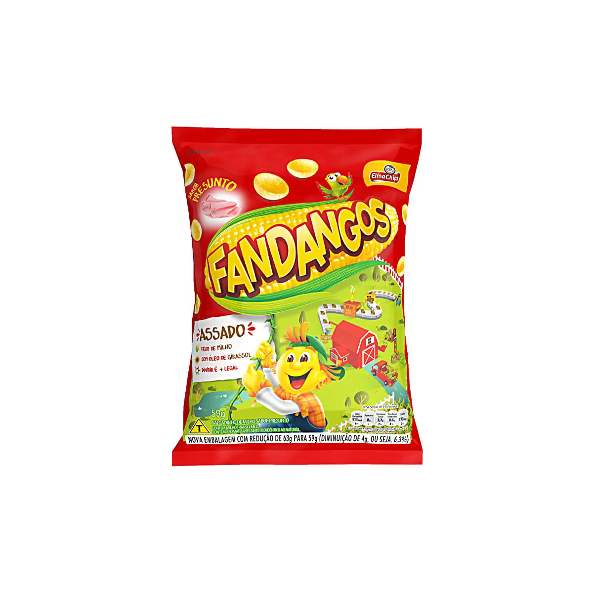 Salgadinho Fandangos Sabor Presunto Elma Chips 59g