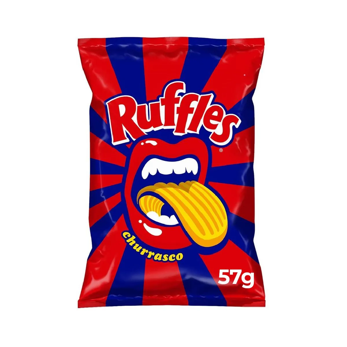 Batata Frita Ondulada Churrasco Elma Chips Ruffles Pacote 57 g