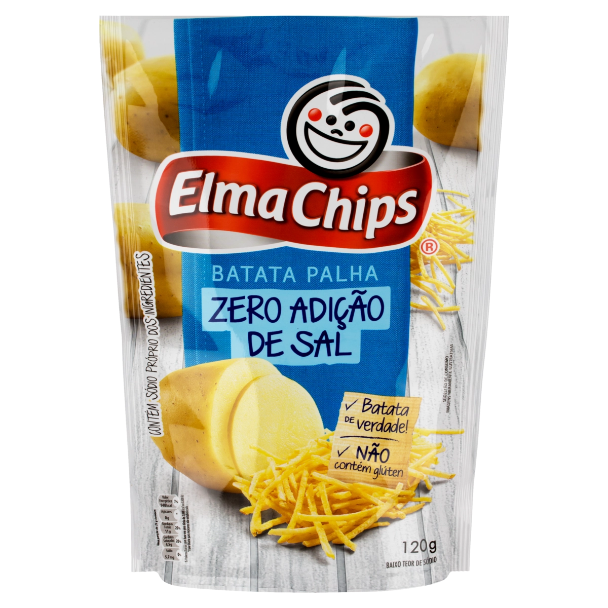 Batata Palha Zero Adição De Sal Elma Chips Sachê 120g
