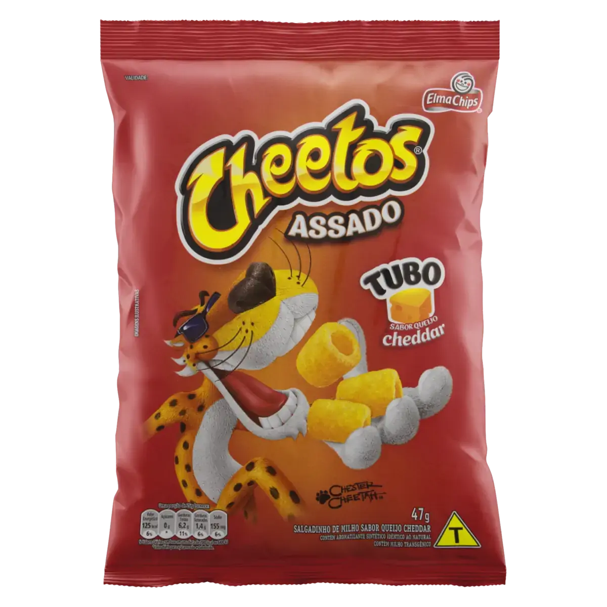 Salgadinho De Milho Tubo Queijo Cheddar Elma Chips Cheetos Pacote 47g