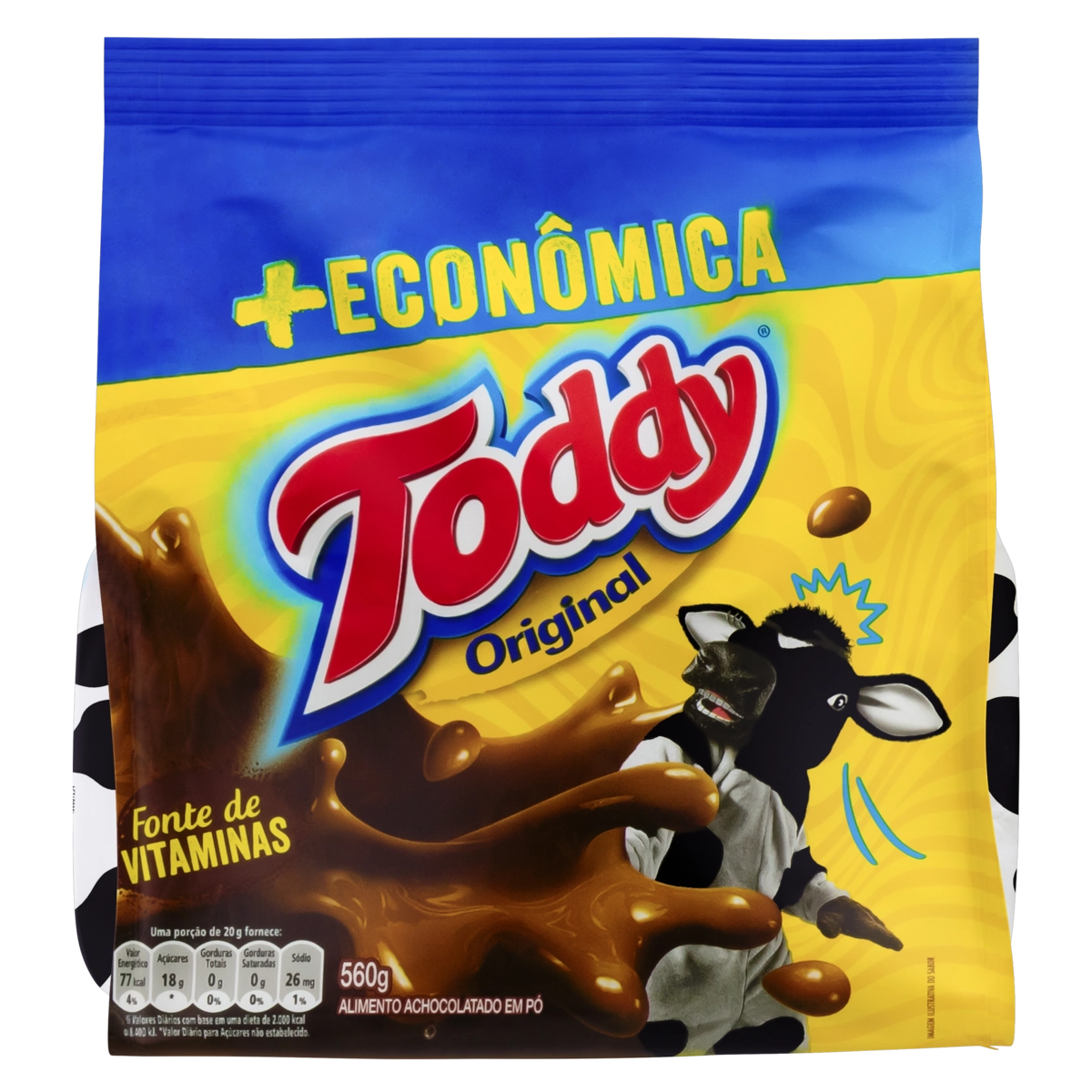 Achocolatado Pó Original Toddy Pacote 560g Econômica