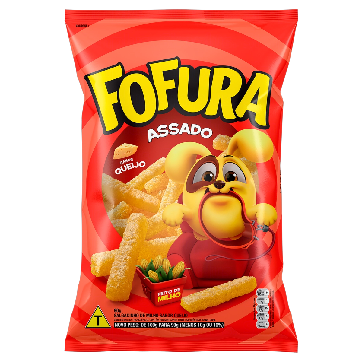 Salgadinho De Milho Queijo Fofura Pacote 90g
