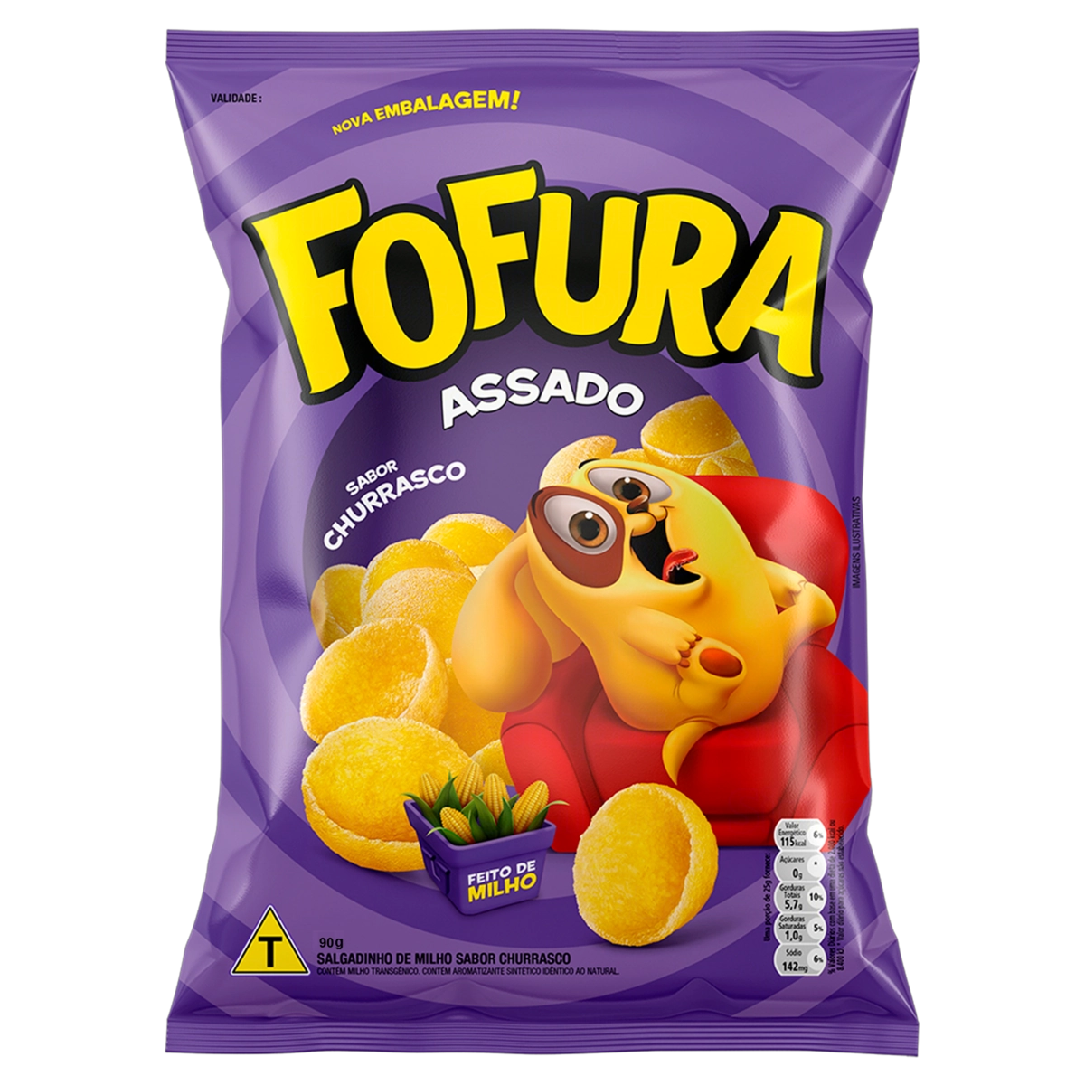 Salgadinho De Milho Churrasco Fofura Pacote 90g
