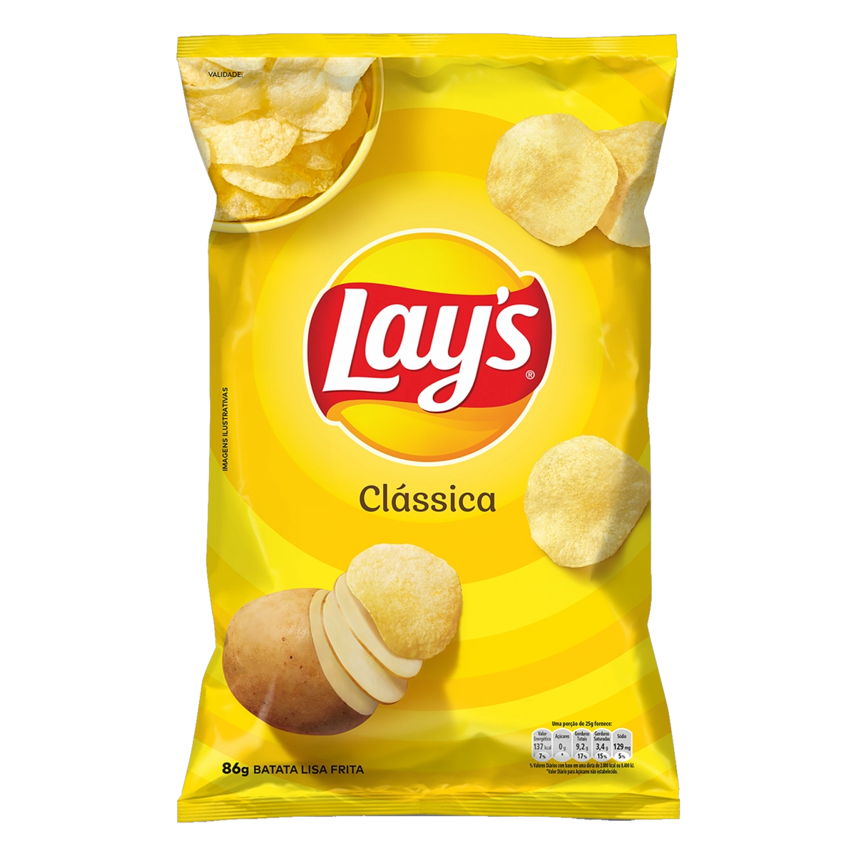 Batata Frita Lisa Clássica Lays Pacote 86g