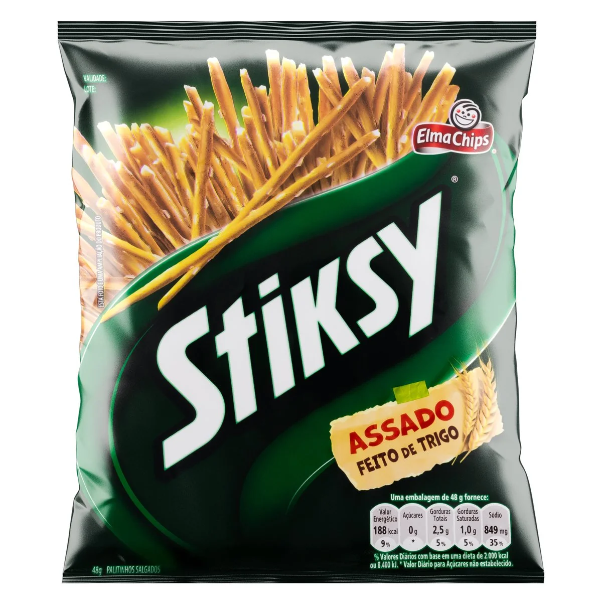 Palitinho De Trigo Elma Chips Stiksy Clássicos Pacote 48g