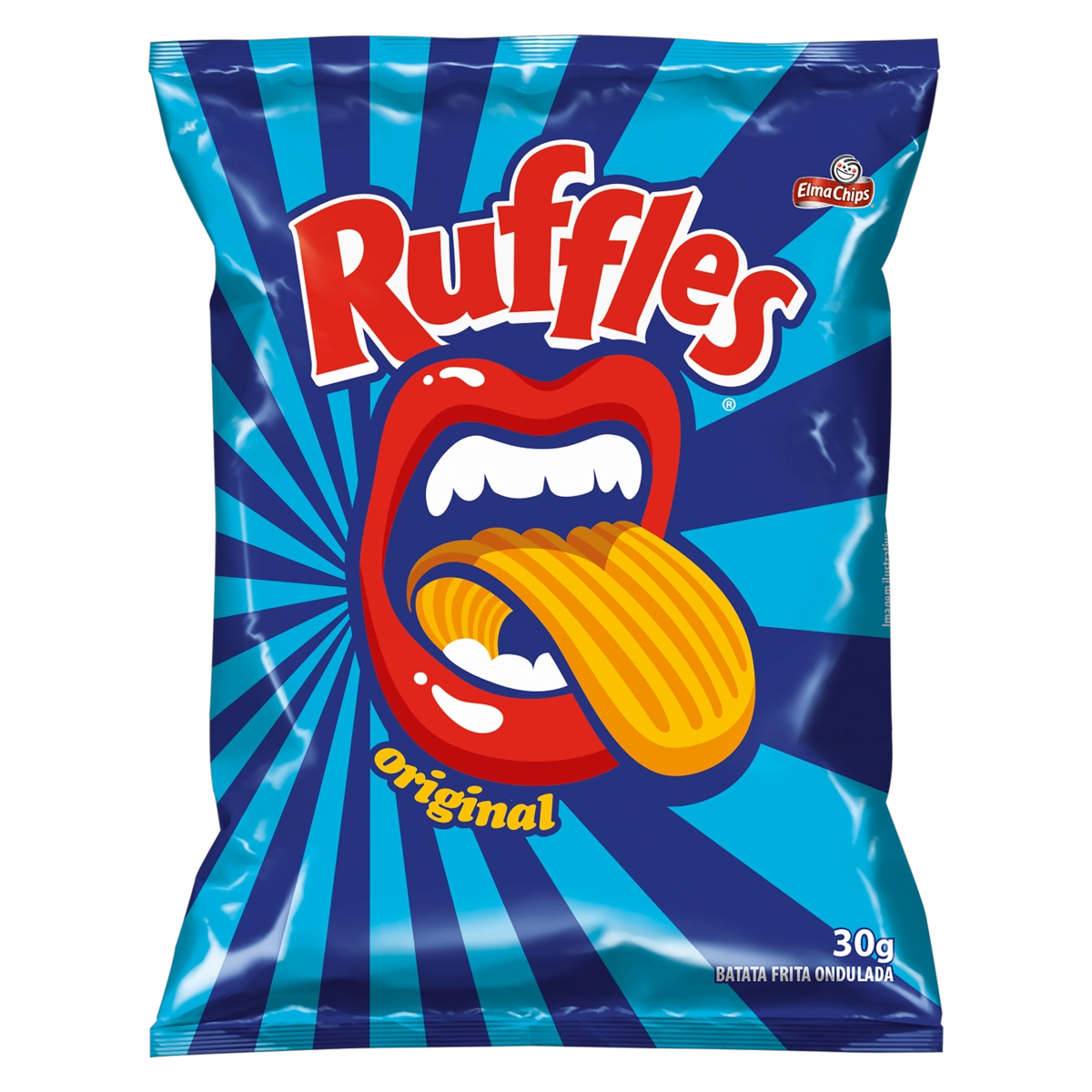 Batata Frita Ondulada Original Elma Chips Ruffles Pacote 30g