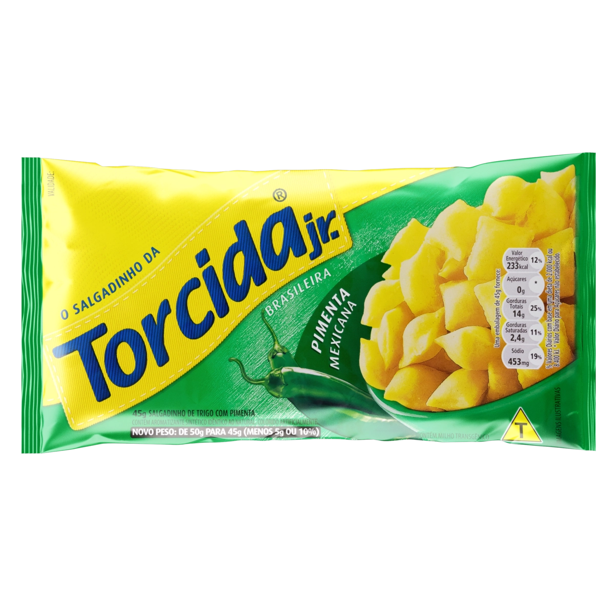 Salgadinho De Trigo TORCIDA Pimenta Mexicana Pacote 45g