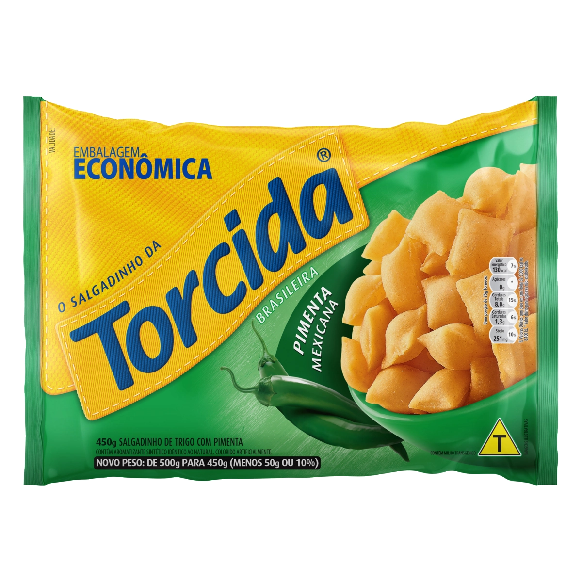 Salgadinho Pimenta Mexicana Torcida 450g