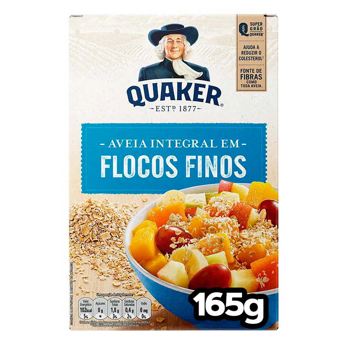 Aveia em Flocos Finos Quaker Caixa 165g