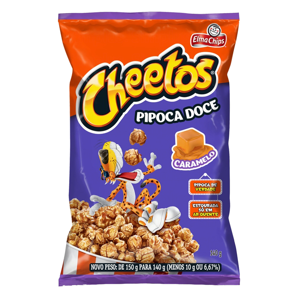 Pipoca Pronta Doce Caramelizada Elma Chips Cheetos Pacote 140G