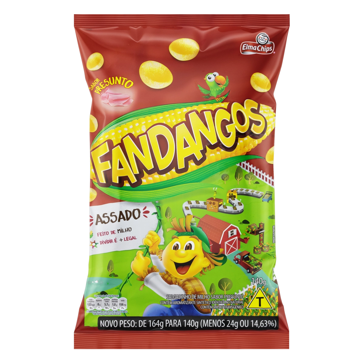 Salgadinho de Milho Presunto Elma Chips Fandangos Pacote 140g