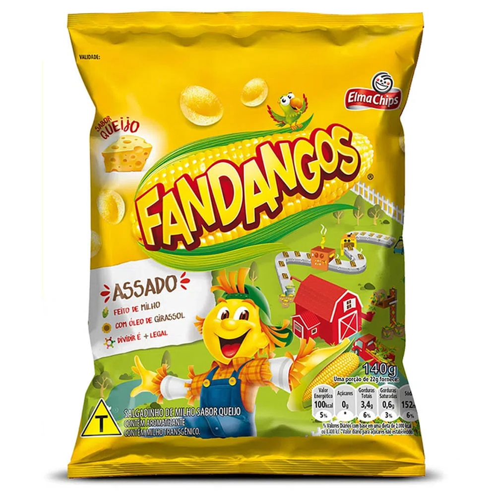 Salgadinho De Milho Queijo Elma Chips Fandangos Pacote 140G