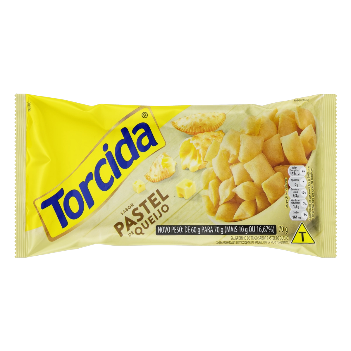 Salgadinho de Trigo Pastel de Queijo Torcida Pacote 70g