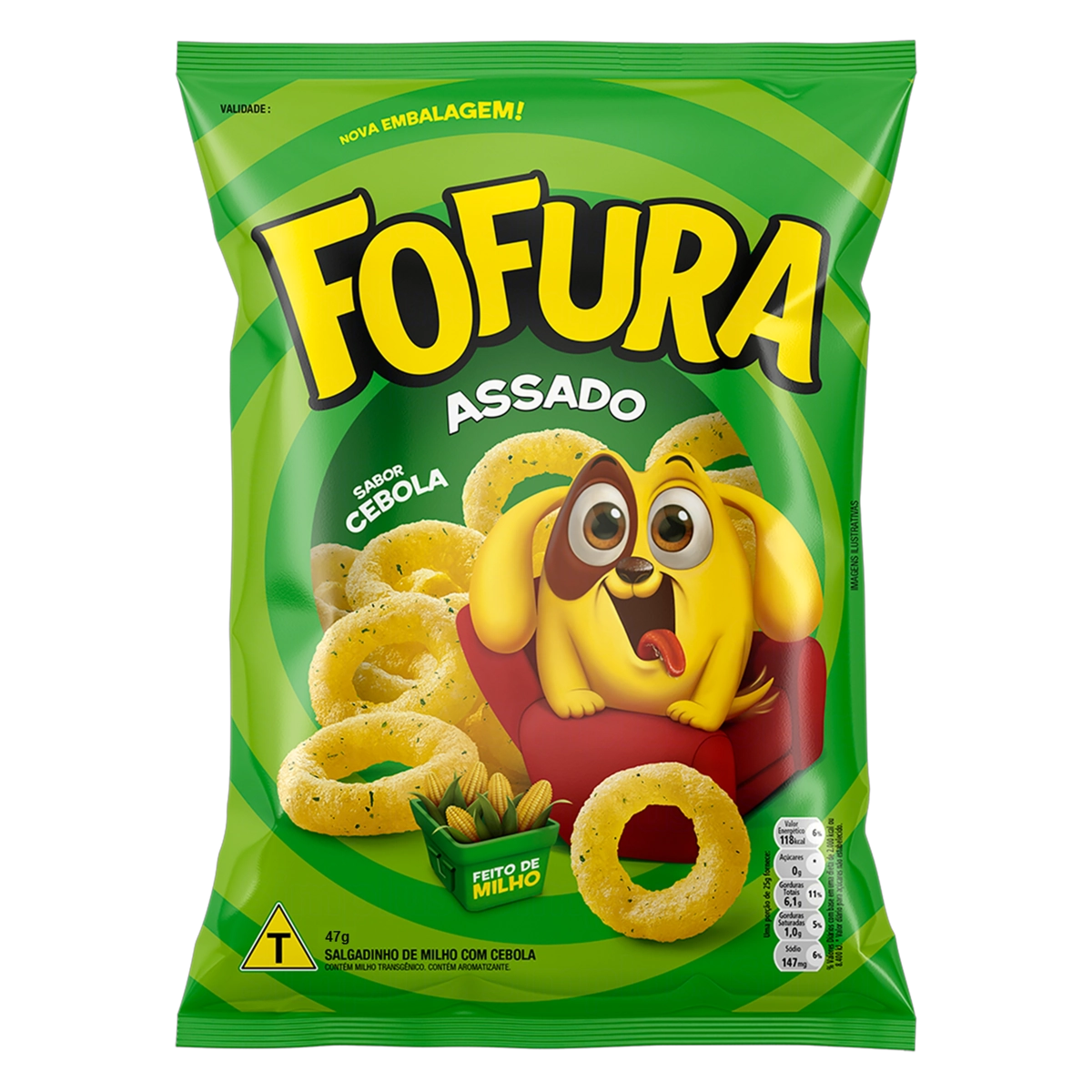 Salgadinho De Milho Anel Cebola Fofura Pacote 47g