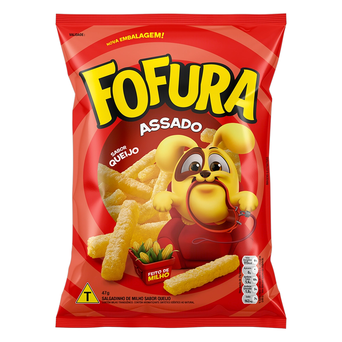 Salgadinho De Milho Palito Queijo Fofura Pacote 47g