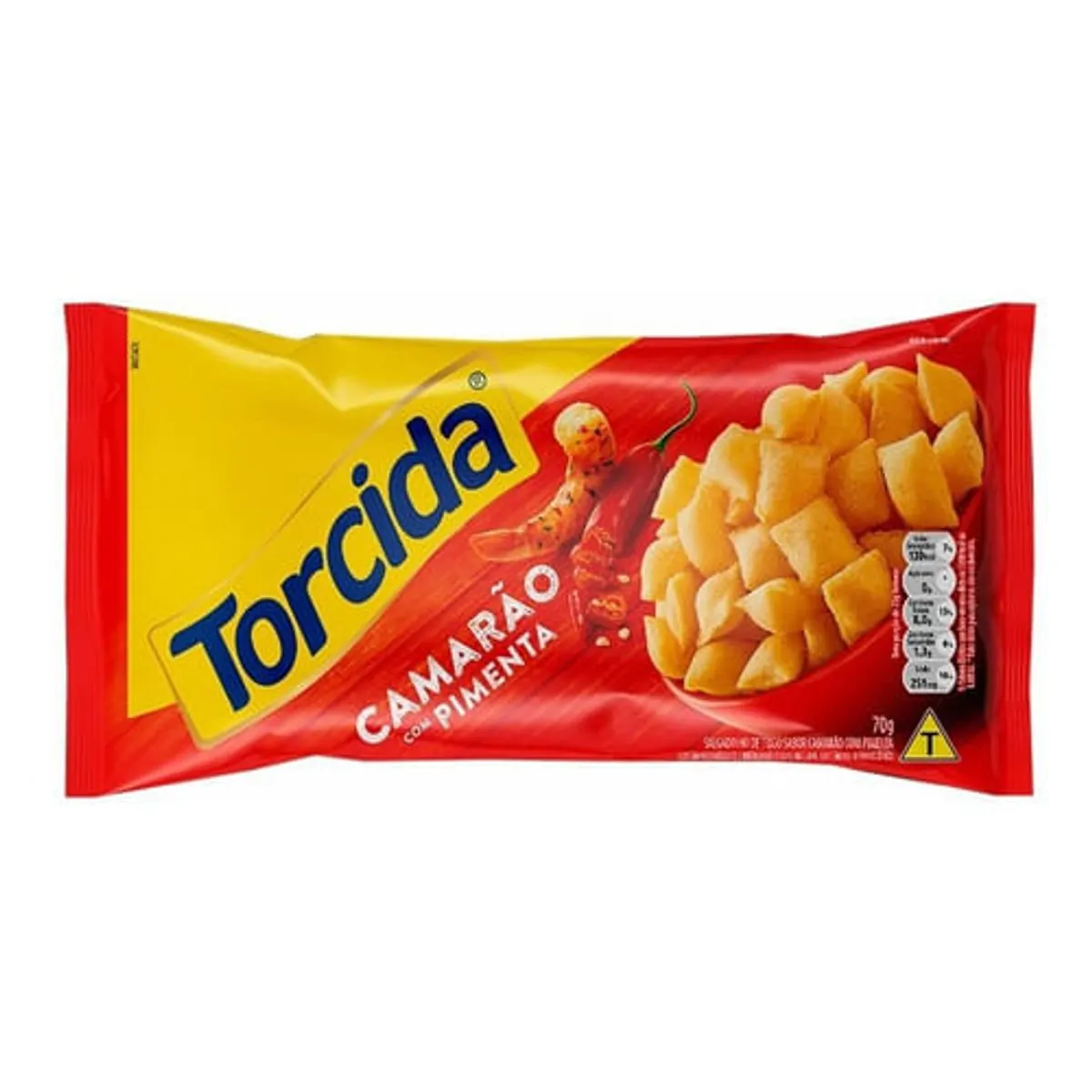 Salgadinho De Trigo Camarão Com Pimenta Torcida Pacote 70g