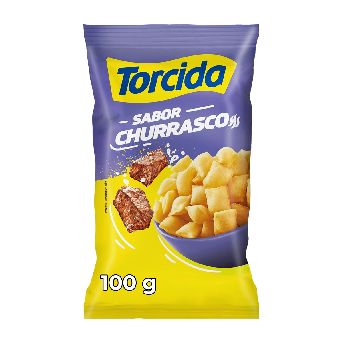 Salgadinho de Trigo Churrasco Torcida Pacote 100g