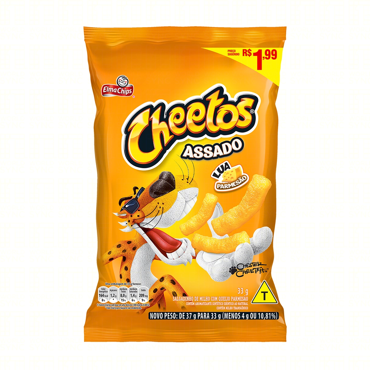 Salgadinho De Milho Lua Parmesão Elma Chips Cheetos Pacote 33g