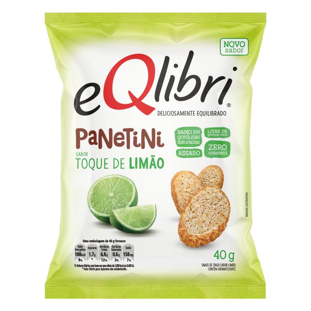 Snack De Trigo Toque De Limão Eqlibri Panetini Pacote 40g